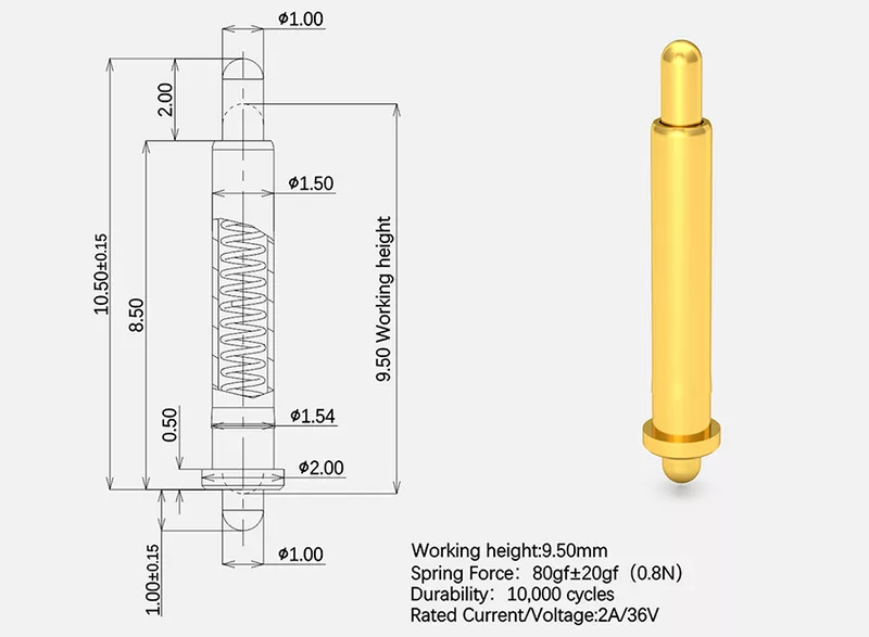 双头弹动Pogo Pin标准品02