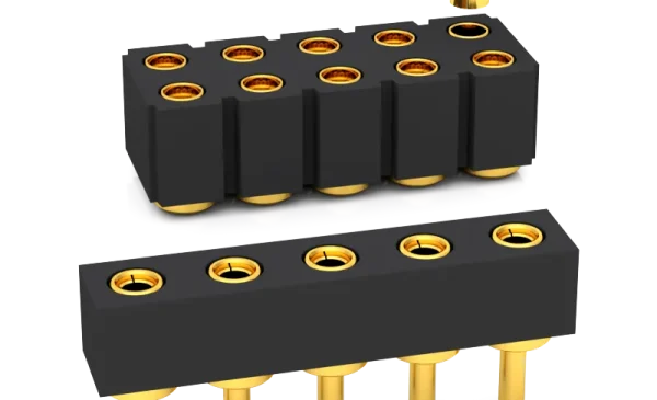 直立接触多位电源插座连接器