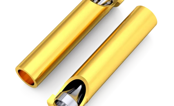 尾部压接线电源插座连接器